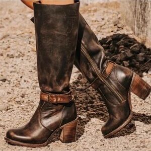 Freebird Dark Brown Heeled Boots